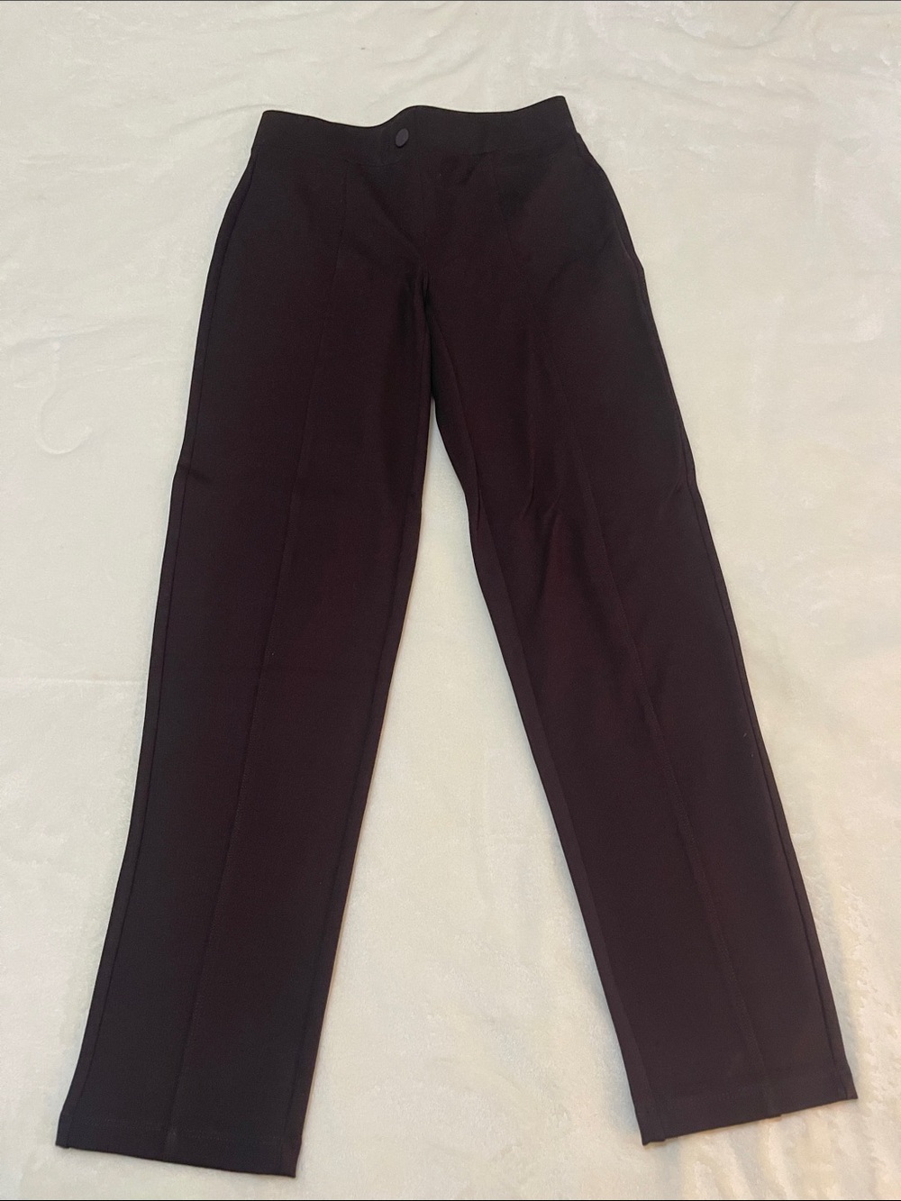 NWOT Classic Straight-Leggings Pants Chocolate Brown Petite Small